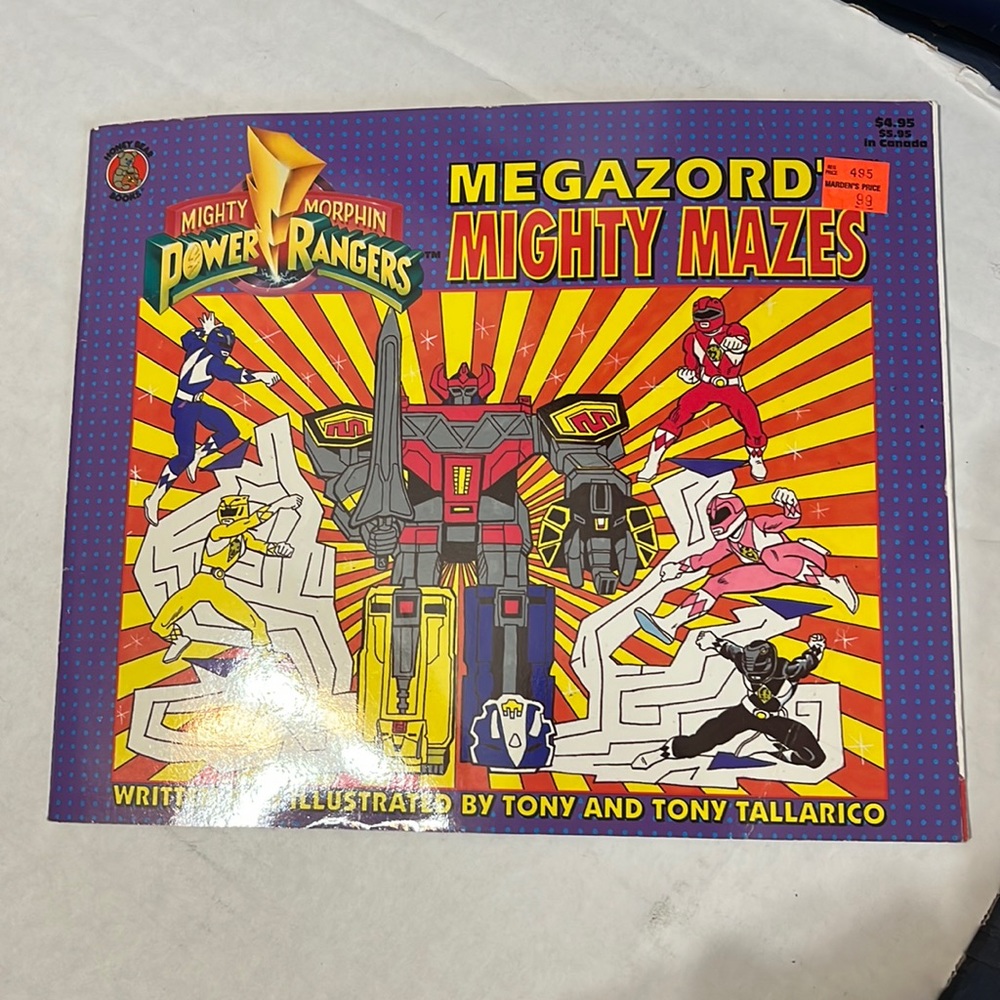 Mighty Morphin Power Rangers vintage 1994 maze book